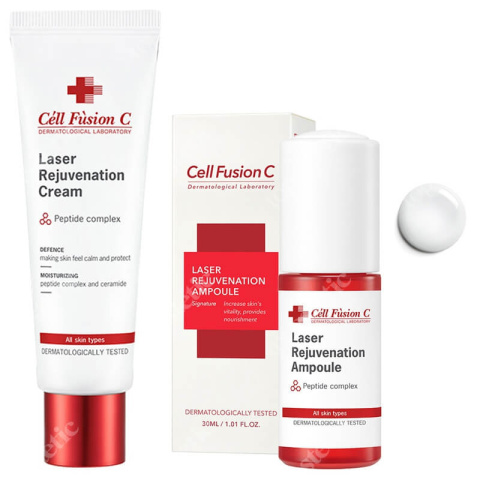 CELL FUSION C LASER REJUVENATION SET ZESTAW Serum regenerujące po zabiegach 30ml + Krem regenerujący po zabiegach 50ml