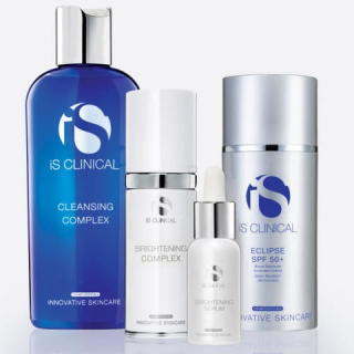 iS CLINICAL PURE RADIANCE COLLECTION ZESTAW na przebarwienia Żel 180ml + Krem 30g + Serum 15ml + Krem ochronny 100g