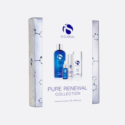 iS CLINICAL PURE RENEWAL COLLECTION ZESTAW Odmładzający Żel 180ml + Serum 15ml + Krem 30g + Krem ochronny 100g