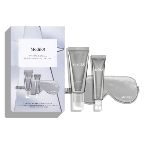 MEDIK8 CRYSTAL RETINAL AGE - DEFYING COLLECTION Intensywnie odmładzający zestaw do pielęgnacji nocnej