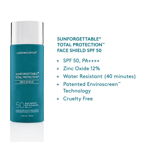 COLORESCIENCE Sunforgettable Total Protection Face Shield SPF 50 Minerały w emulsji do twarzy SPF50 ( kolor Classic ) 55ml