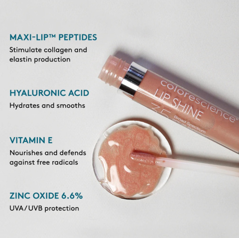 COLORESCIENCE Lip Shine Błyszczyk ochronny do ust SPF35 (kolor Pink) 4ml