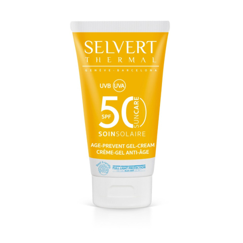 SELVERT THERMAL AGE PREVENT GEL-CREAM WITH COLOUR SPF50 Żel-krem do twarzy z kolorem i barierą ochronną 50ml