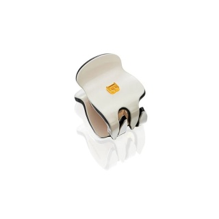 Balmain Pince à Cheveux Extra Small White/Black Klamerka do włosów XS kremowo/czarna 3 cm