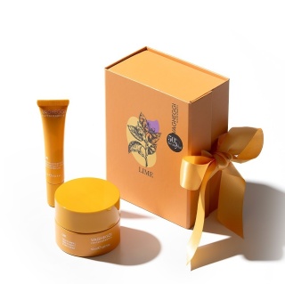 VAGHEGGI Gift box Lime Krem do twarzy z wit. C 50 ml + Maska SOS pod oczy 15 ml