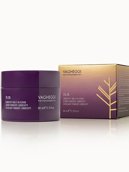 Vagheggi 75-25 Longevity Melt-in Scrub Luksusowy peeling z Lapacho i kryształkami cukru 80 ml