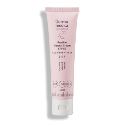 DERMOMEDICA Peptide Mineral Cream Peptydowy krem z wysoką ochroną mineralną z tlenkiem cynku, witaminą E i peptydami SPF50 60ml