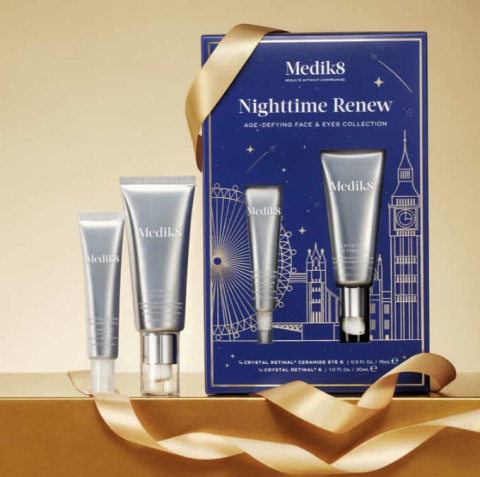 MEDIK8 Nighttime Renew Age-Defying Face & Eyes Collection - Zestaw odmładzający na noc do skóry twarzy i okolic oczu