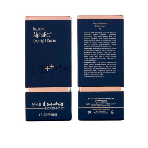 SKINBETTER SCIENCE Intensive AlphaRet Overnight Cream Face Krem na noc z retinoidem przeciwstarzeniowy wygładzający 30ml