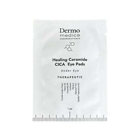 DERMOMEDICA Healing Ceramide Cica Eye Pads Nanocelulozowe płatki pod oczy o działaniu gojącym i przeciwstarzeniowym 1 x 2szt