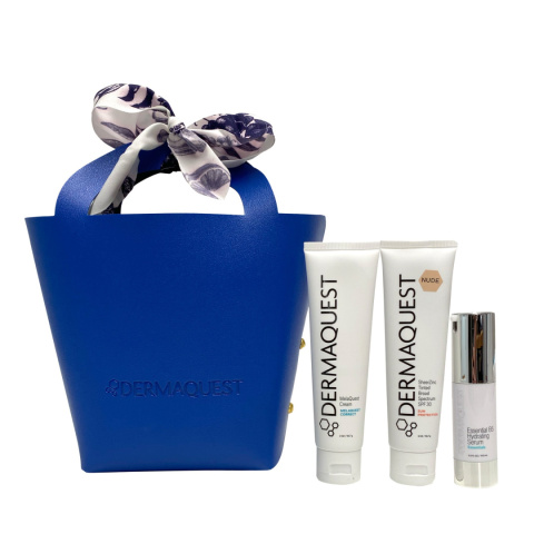 DERMAQUEST Zestaw Everyday Basic w niebieskiej torebce