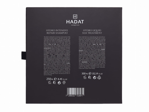 HADAT Liquid Silk 300 ml + Intensive Repair Shampoo 250 ml Jedwab w płynie 300 ml + Szampon regenerujący 250 ml