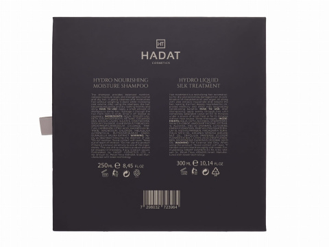 HADAT Liquid Silk 300 ml + Nourishing Moisture Shampoo 250 ml Jedwab w płynie 300 ml + Nawilżający szampon 250 ml