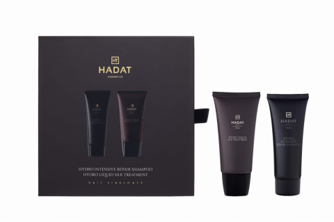 HADAT Nourishing Moisture Shampoo + Liquid Silk Szampon intensywnie regenerujący + Jedwab w płynie 2 x 70 ml