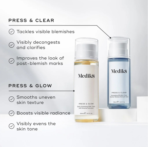 MEDIK8 Press & Glow Tonik z 5,5% glukonolaktonem 30 ml