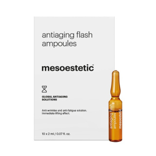 Mesoestetic Antiaging Flash Ampoules Skoncentrowana formuła dla skóry ze zmarszczkami i oznakami zmęczenia 10 x 2 ml