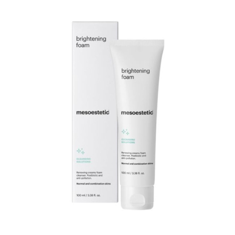 Mesoestetic Brightening Foam Kremowa pianka myjąca z kwasami AHA do skóry normalnej i mieszanej 100 ml