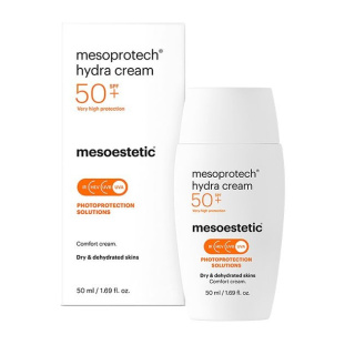 Mesoestetic Mesoprotech Hydra Cream Bardzo wysoka ochrona przeciwsłoneczna UVA i UVB SPF50+ 50 ml