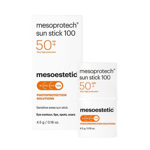 Mesoestetic Mesoprotech Sun Stick 100 Sztyfy punktowy z wysoką ochroną przeciwsłoneczną 4,5 g