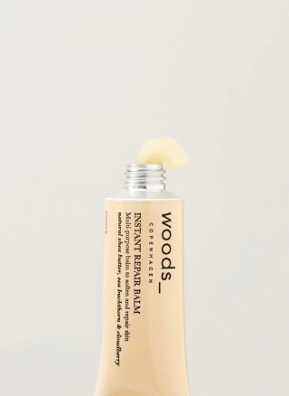 WOODS_COPENHAGEN Instant Repair Balm Intensywnie regenerujący balsam z masłem shea, rokitnikiem i olejem z maliny moroszki 15 ml