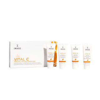 IMAGE SKINCARE Vital C Zestaw z witaminą C preparat oczyszczający 7,4 ml + krem z 15% wit. C 7,4 ml + krem 7 ml + maska 7 ml