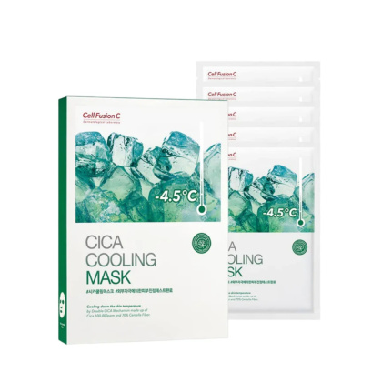 CELL FUSION C CICA COOLING MASK Wygładzająco – chłodząca maska w płacie 5x25g