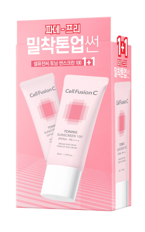 CELL FUSION C TONING SUNSCREEN 100 SPF50+ /PA ++++ Tonizujący krem z wysoką ochroną przeciwsłoneczną 2x35ml CELL FUSION C TONING SUNSCREEN 100 SPF50+ /PA ++++ Tonizujący krem z wysoką ochroną przeciwsłoneczną 2x35ml