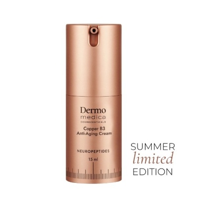 DERMOMEDICA Copper B3 Anti-Aging Cream Kremowy koktajl aktywujący geny młodości z tripepetydem miedziowym i niacynamidem 15 ml