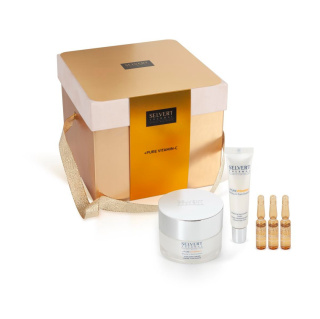 SELVERT THERMAL Pure Vit C ZESTAW Witaminowy krem odnawiający 50 ml + Witaminowy krem na okolice oczu 15 ml + Ampułki 3 x 2 ml