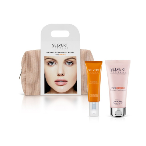 SELVERT THERMAL Pure Vit C Radiant Glow Beauty Ritual ZESTAW Krem nawadniający 50 ml + Maska 100 ml + Kosmetyczka 1 szt. SELVERT THERMAL Pure Vit C Radiant Glow Beauty Ritual ZESTAW Krem nawadniający 50 ml + Maska 100 ml + Kosmetyczka 1 szt.