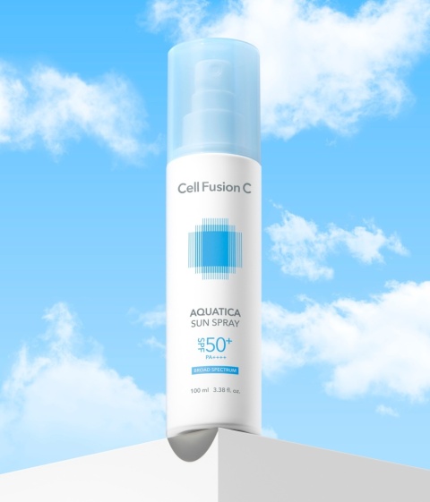 Cell Fusion C Aquatica Sun Spray SPF50+ PA++++ Nawilżająca mgiełka do każdego rodzaju cery 100 ml
